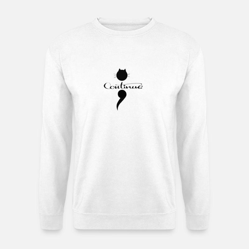 Semicolon - Unisex Pullover - Weiß