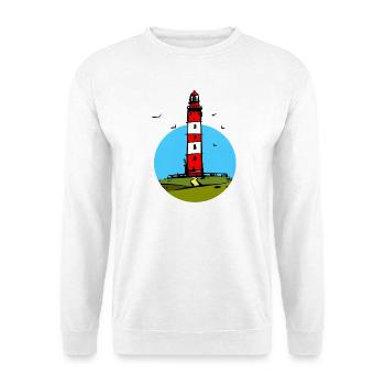 Leuchtturm Amrum Design - Unisex Pullover - Weiß - Vorne