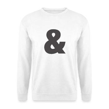 Bold Ampersand Glyph Print - Unisex Sweatshirt - white - Front