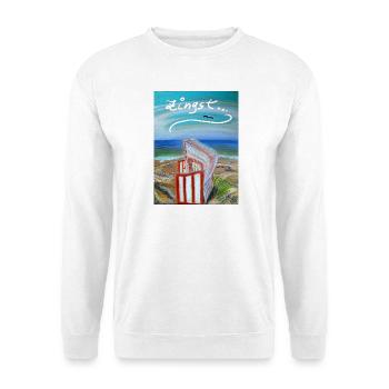 EG Meer I Strandkorb I Zingst I Ostsee l Bild - Unisex Pullover - Weiß - Vorne