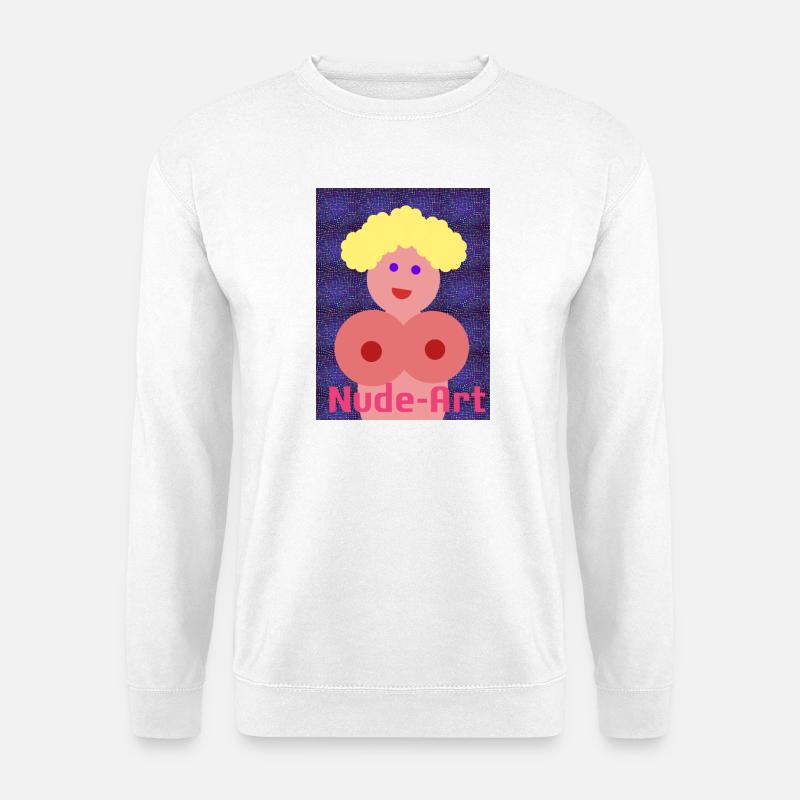 Aktkunst-Pop-Cartoon-Büstenillustration - Unisex Pullover - Weiß