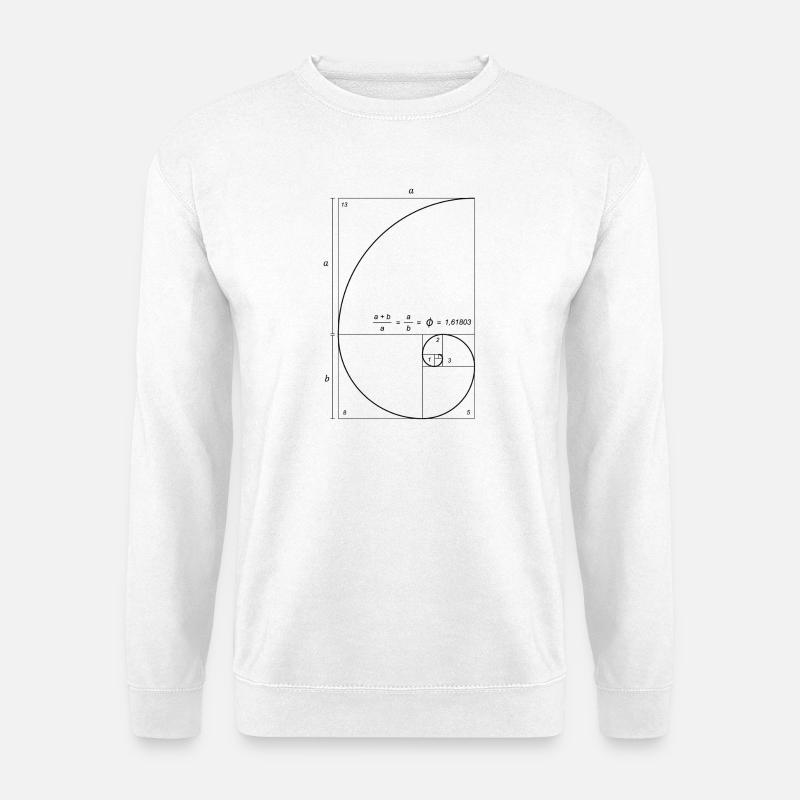 Geometrie des Goldenen Schnitts - Unisex Pullover - Weiß