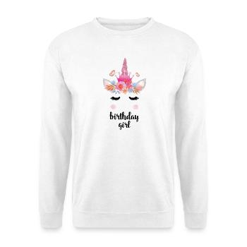 Birthday Girl Unicorn - Unisex Sweatshirt - white - Front