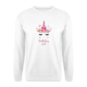 Birthday Girl Unicorn - Unisex Sweatshirt - white - Front