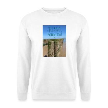 Zeeland Statements am Strand - Unisex Pullover - Weiß - Vorne