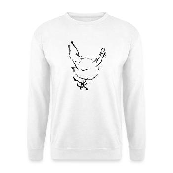 Hen - Drawing / CHICKEN - Unisex Sweatshirt - white - Front