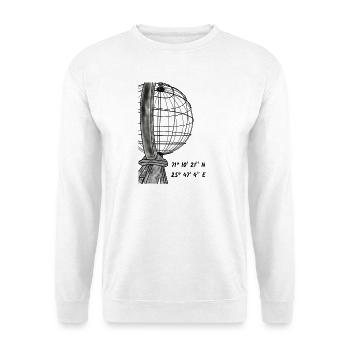 Die Weltkugel am Nordkap - Unisex Pullover - Weiß - Vorne