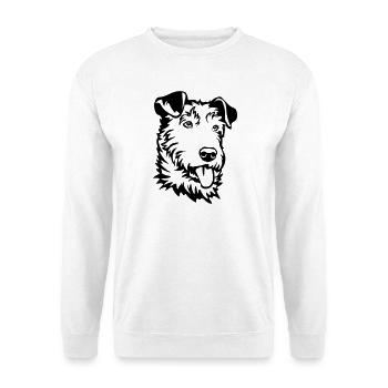 Irish Terrier Head - Unisex Sweatshirt - white - Front