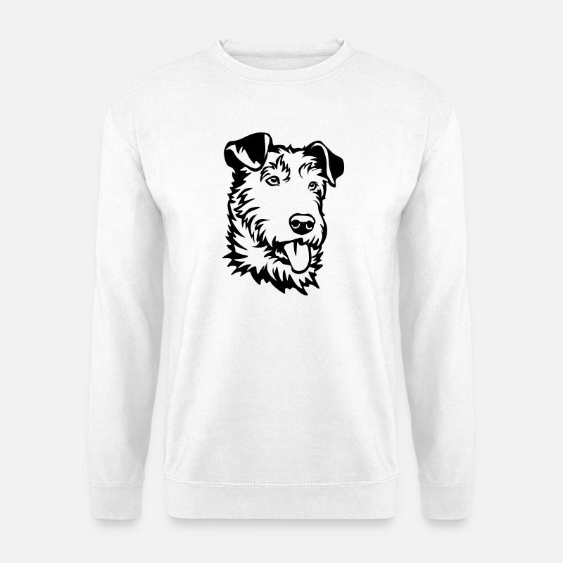 Irish Terrier Kopf - Unisex Pullover - Weiß