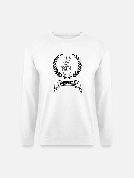 Hand gesture peace - Unisex Sweatshirt - white