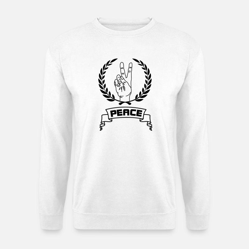 Hand gesture peace - Unisex Sweatshirt - white