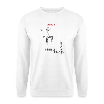 Mots fléchés - Sweat-shirt Unisexe - blanc - Devant