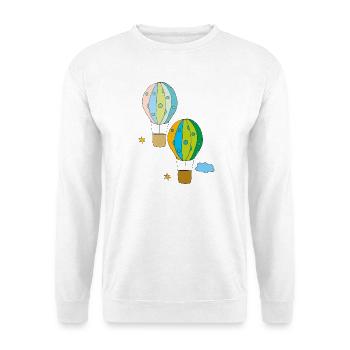 hot air balloon 2-fold - Unisex Sweatshirt - white - Front