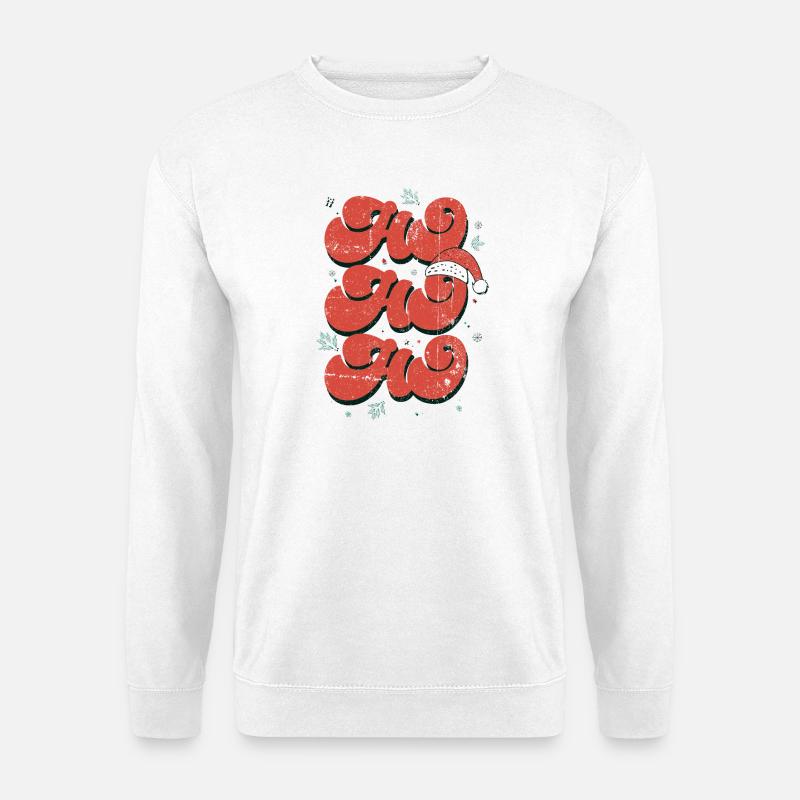 Ho Ho Ho Festive Script - Unisex Sweatshirt - white