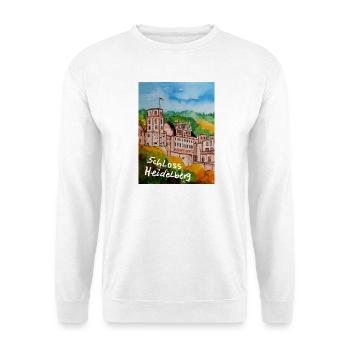 EG Urlaub I Heidelberg I Schloss I Aquarell - Unisex Pullover - Weiß - Vorne