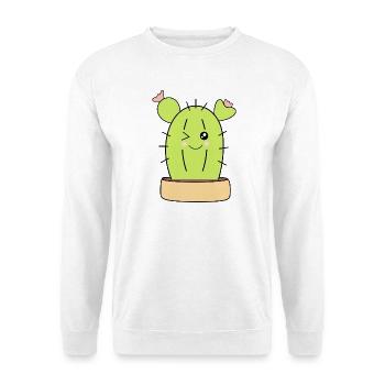 Kawaii Cactus T-shirt Gift Christmas - Unisex Sweatshirt - white - Front