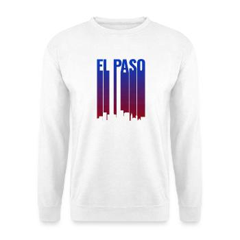 El Paso Skyline Gradient - Unisex Pullover - Weiß - Vorne