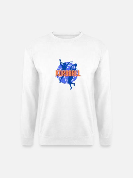 Korbball blaues Logo - Unisex Pullover - Weiß