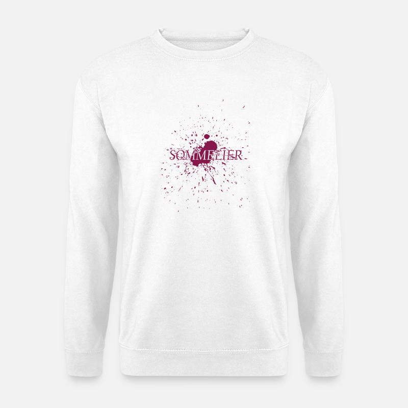 Sommelier - Wein Design - Unisex Pullover - Weiß