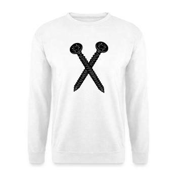 Two screws crossed - Unisex Sweatshirt - white - Front