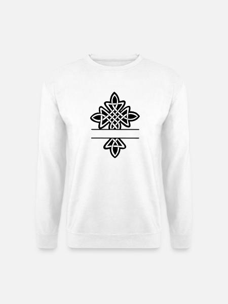 Celtic cross monogram - Unisex Sweatshirt - white