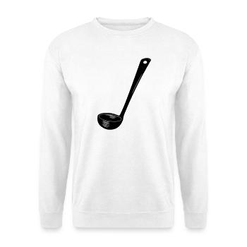 Transparenter Suppenlöffel - Unisex Pullover - Weiß - Vorne