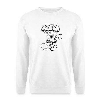 Champignon flottant - Sweat-shirt Unisexe - blanc - Devant