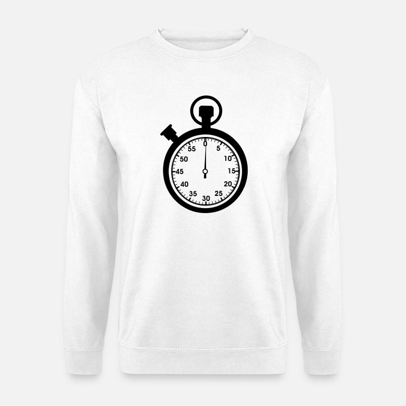 Stoppuhr-Minute - Unisex Pullover - Weiß