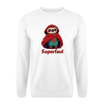 Super paresseux - Sweat-shirt Unisexe - blanc - Devant