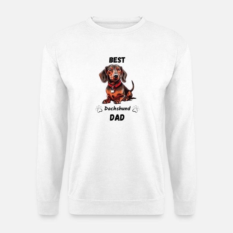 Best Dachshund Dad - Unisex Pullover - Weiß