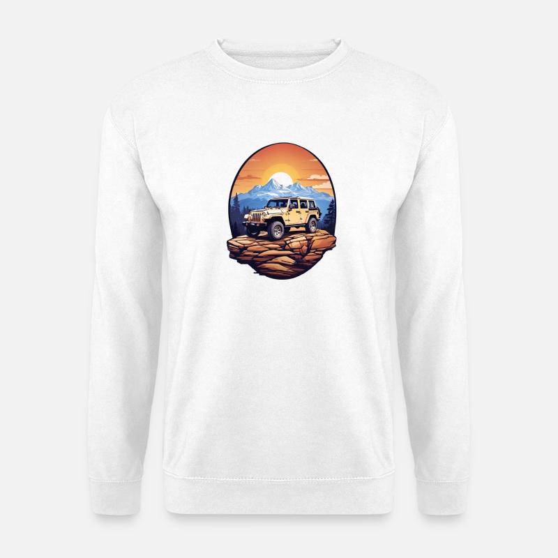 Geländewagen 4x4 - Unisex Pullover - Weiß