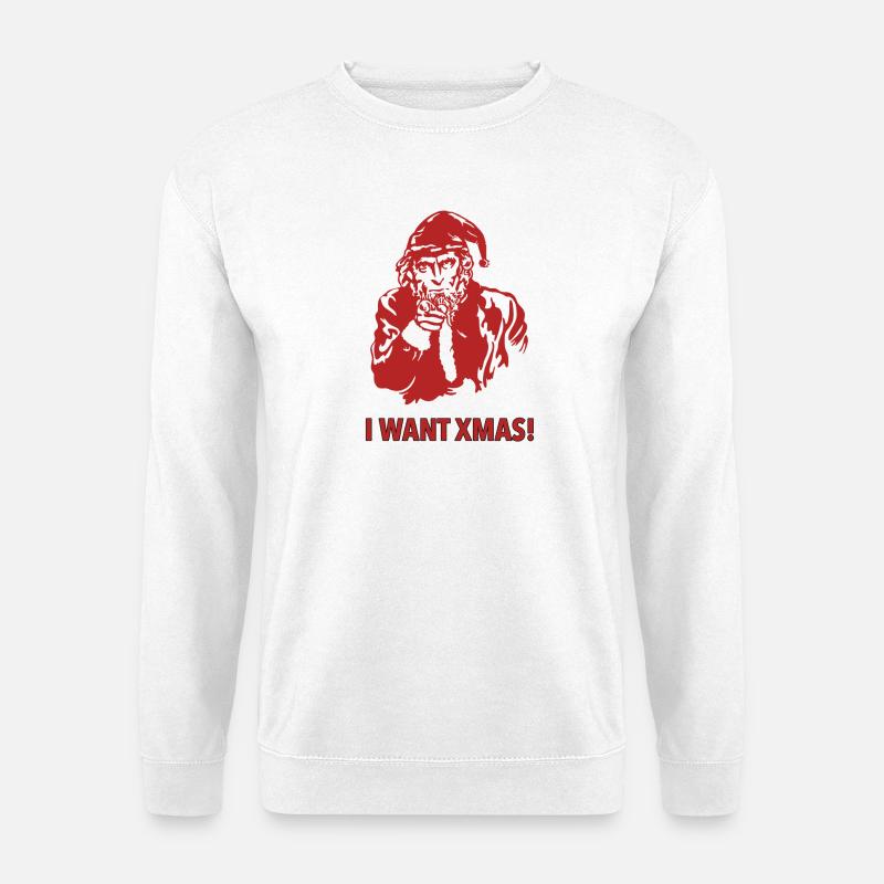 I Want XMAS - Unisex Pullover - Weiß
