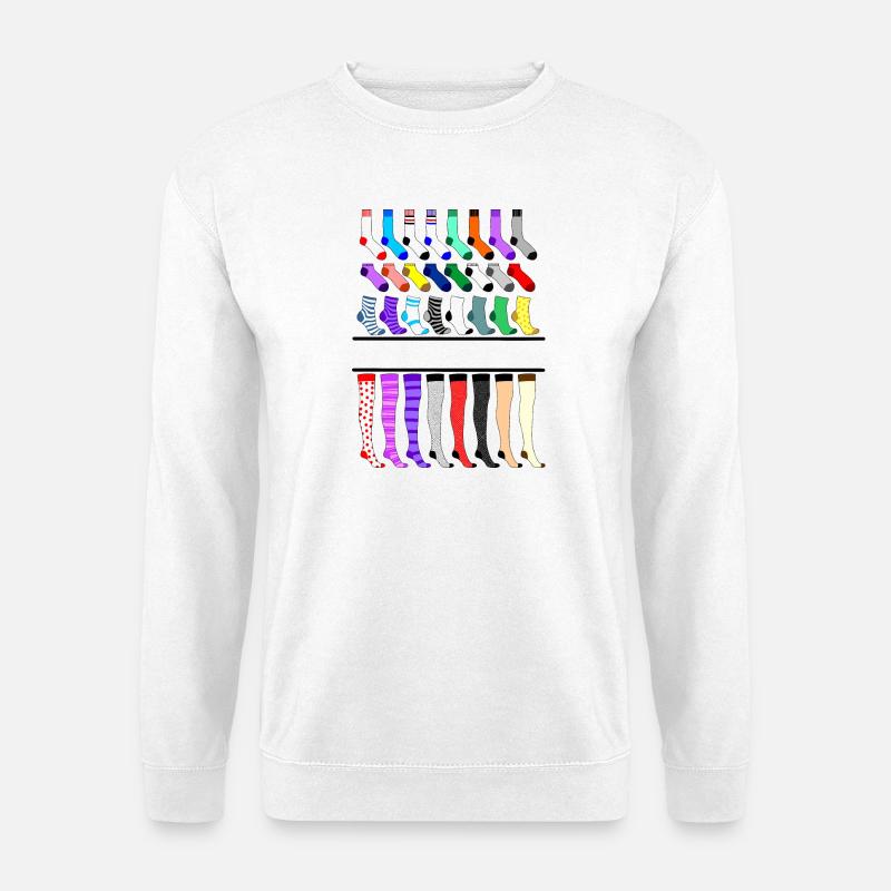 Socken, Strümpfe, Strumpfhosen Logo - Unisex Pullover - Weiß