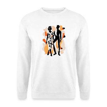 Abstract Art Man and Woman - Unisex Sweatshirt - white - Front