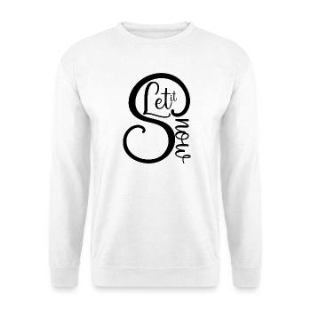 Let it Snow Weihnactsmotiv - Unisex Pullover - Weiß - Vorne