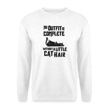 No outfit is complete without a little cat hair - Unisex Pullover - Weiß - Vorne