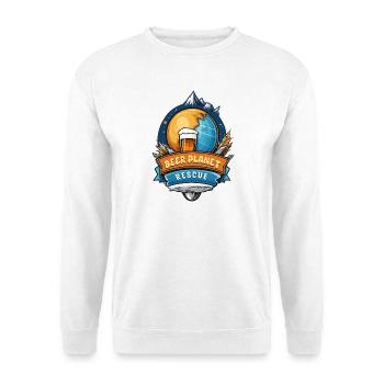 La bière sauve la planète - Sweat-shirt Unisexe - blanc - Devant