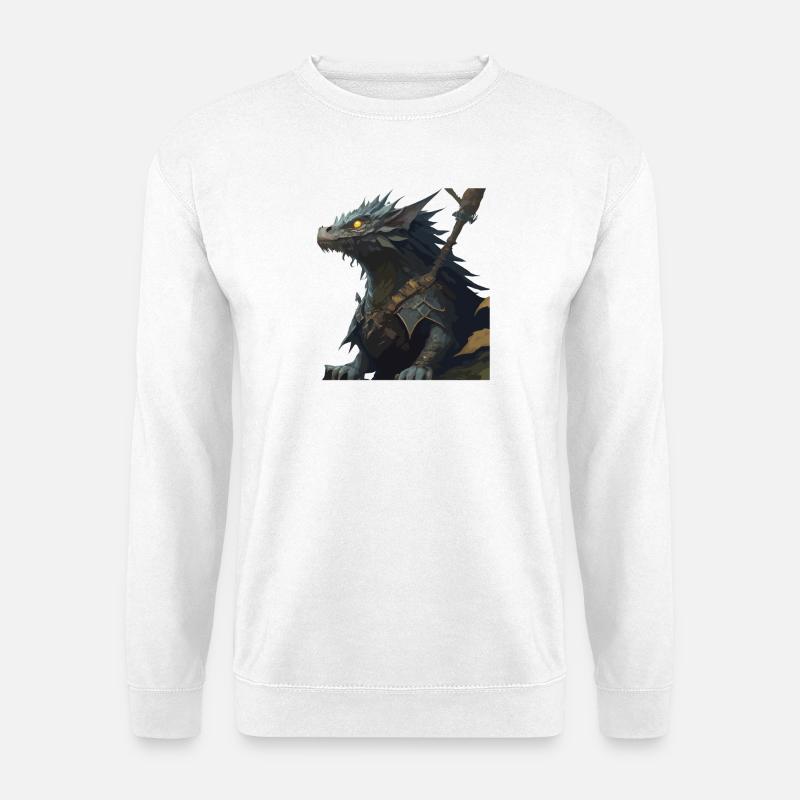 Dragon Warrior Illustration - Unisex Sweatshirt - white