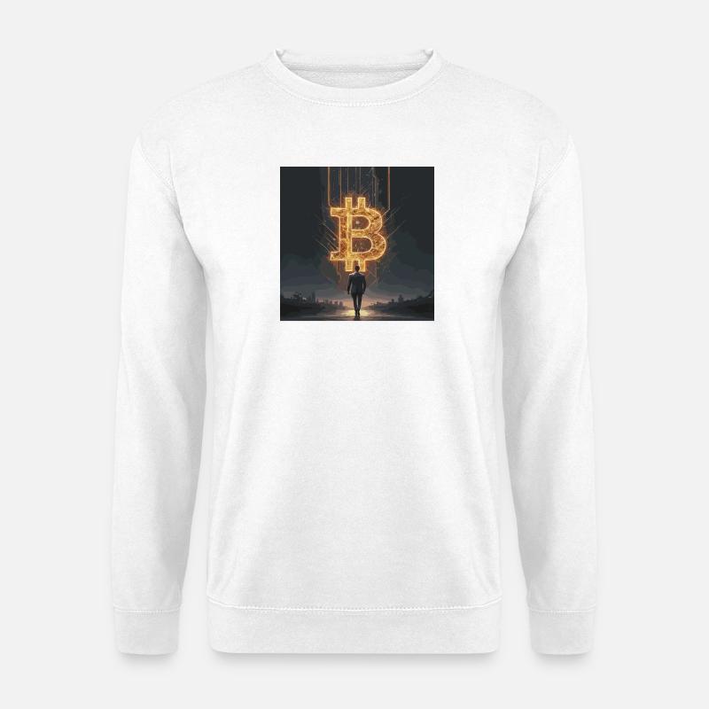 Digital Bitcoin Investment Inspirational Design - Unisex Pullover - Weiß