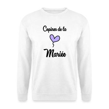MARRIED GIRLFRIEND. BRIDE-TO-BE. Bachelorette party. TEAM BRIDAL - Unisex Sweatshirt - white - Front