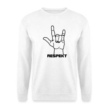 Hand gesture german Respekt - Unisex Sweatshirt - white - Front