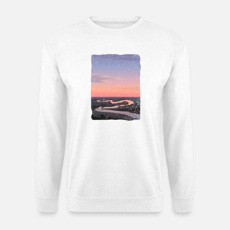 River reflected in the sunset - Unisex Sweatshirt - white