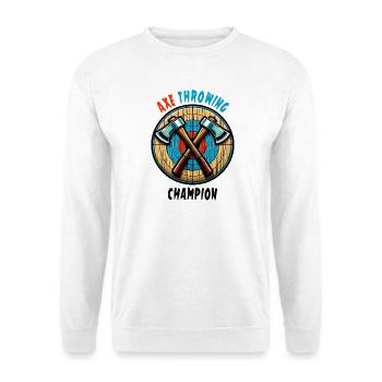 Hache à lancer une hache Sport Design - Sweat-shirt Unisexe - blanc - Devant