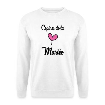 GERADE VERHEIRATET. Junggesellinnenabschied. VALENTINSTAG. PAAR - Unisex Pullover - Weiß - Vorne