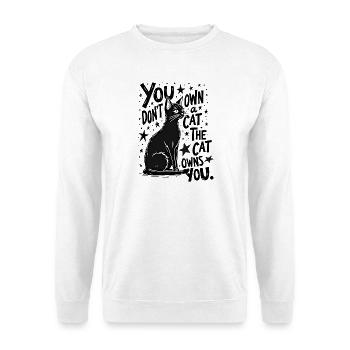 VOUS N’AVEZ PAS DE CHAT, C’EST LE CHAT QUI VOUS POSSÈDE - Sweat-shirt Unisexe - blanc - Devant