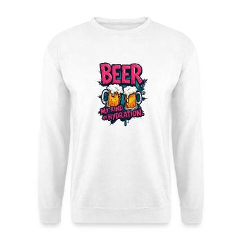 LA BIÈRE : MON TYPE D’HYDRATATION - Sweat-shirt Unisexe - blanc - Devant