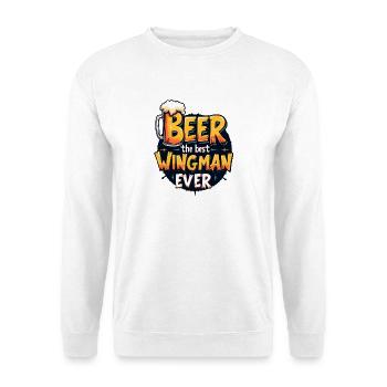 LA BIÈRE : LE MEILLEUR AILIER DE TOUS LES TEMPS - Sweat-shirt Unisexe - blanc - Devant