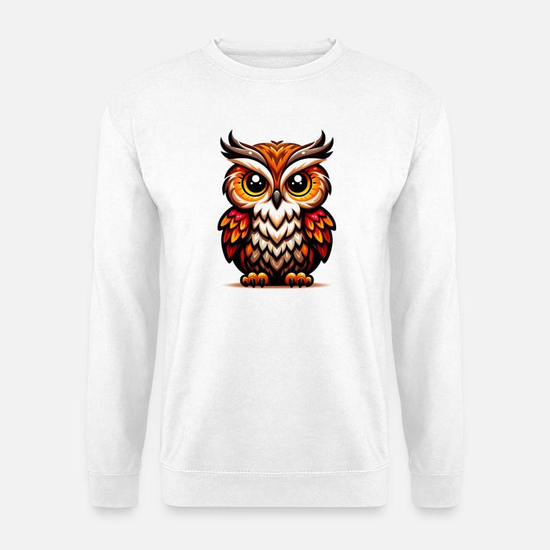 Eule - Unisex Pullover - Weiß