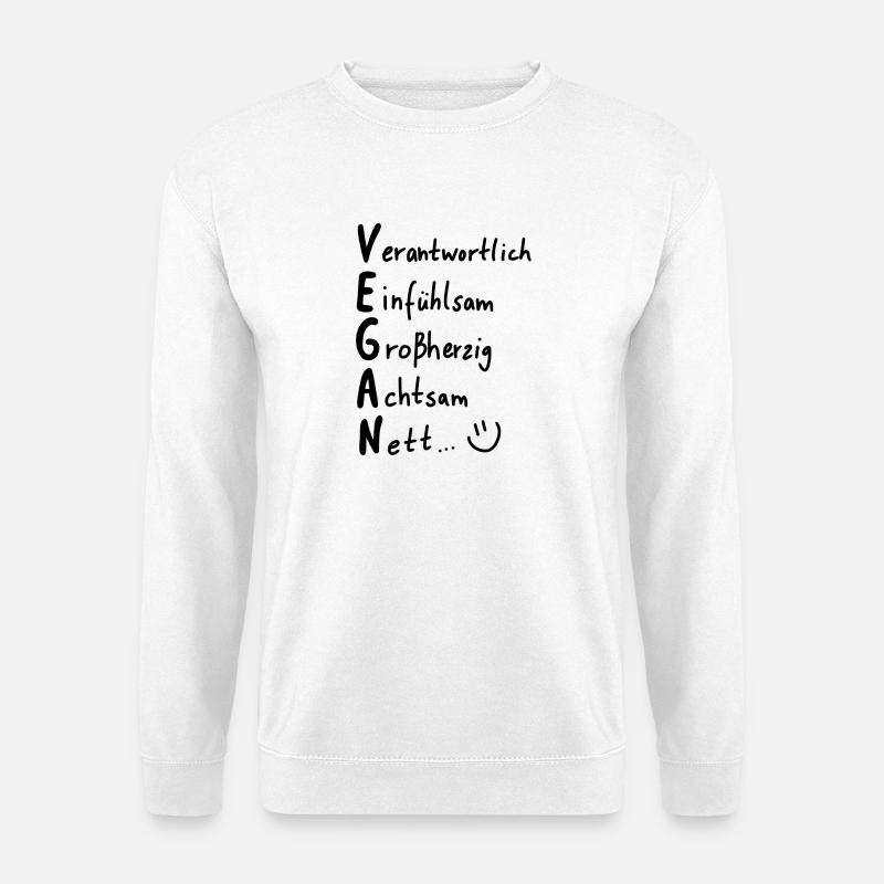Vegan - Unisex Pullover - Weiß