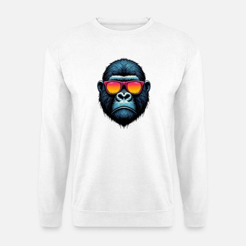 Gorilla - Unisex Pullover - Weiß